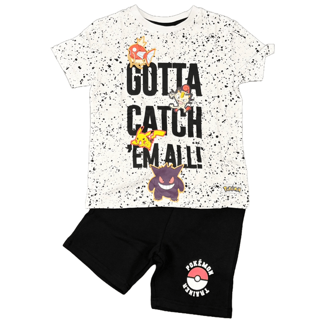 Boys Pokemon Shorts & T-shirt Set 6-13 Years
